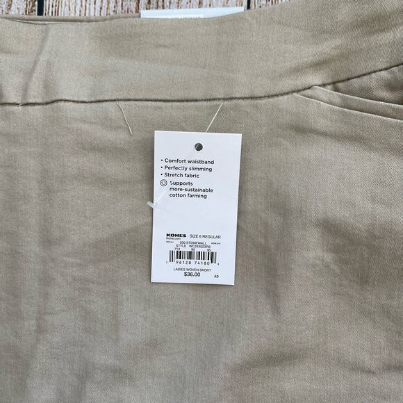 NWT Women's Size 6 Croft & Barrow Mid-Rise Skort - Picture 2 of 6